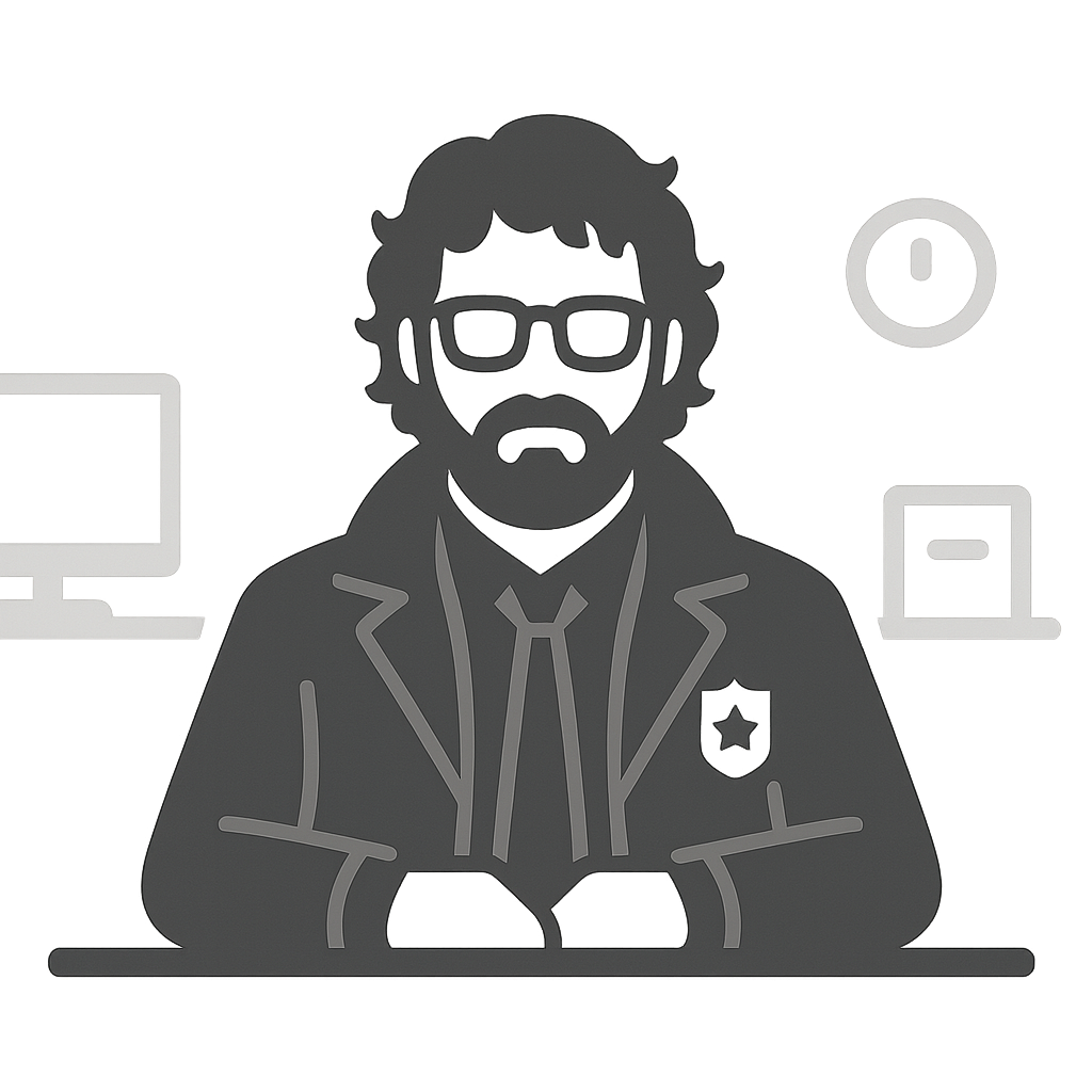 Professional investigator at work